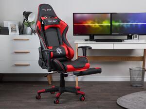 Piros és fekete gamer szék VICTORY