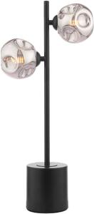 Dar Lighting modern asztali lámpa spiral matt fekete füstös darspi4222-28