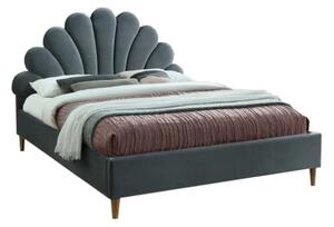CARLOS Velvet kárpitozott ágy, 160x200, bluvel 14