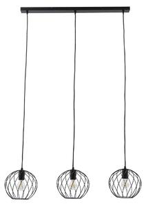 Függőlámpa Lindby, Danika, dimmable, Fekete, Nappali, Fém, Modern