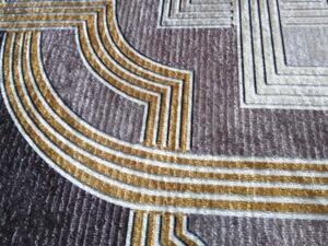 Szürke FLER mintás csúszásgátlós szőnyeg Méret: 160x230 cm