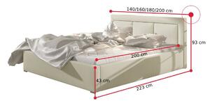 BELUNA kárpitozott ágy, 200x200, soft 11