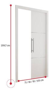 EVAN 70 tolóajtó + ajtókeret, 70x205, fehér