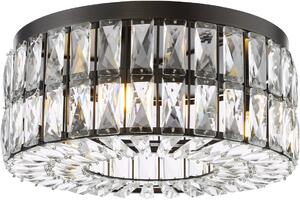 Dar Lighting glamour kristály modern mennyezeti lámpa relena matt fekete darrel0422