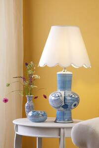 Dar Lighting glamour modern asztali lámpa picasso fehér kék darpic4323