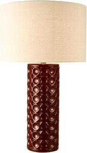 Dar Lighting modern asztali lámpa raja antik bronz piros darraj4225
