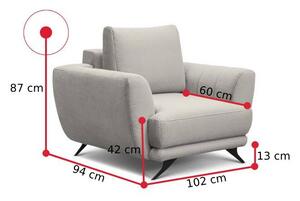 MEFIS fotel, 102x87x94, lukso 35