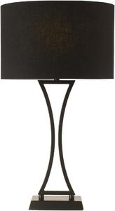 Dar Lighting glamour modern asztali lámpa oporto matt fekete daropo4122