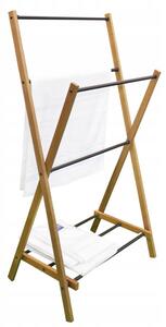 Erga Aurora, fa törülközőtartó 57,5x35x103 cm álló, barna-fekete, ERG-SEP-10STOREAURDSM