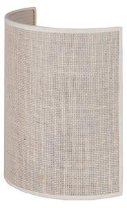 Fali Lámpa Euluna, Jute, dimmable, Fehér, Nappali, Szövet / Textília