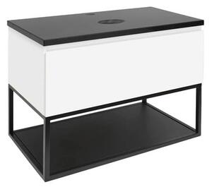 Fürdőszobaszekrény fedőlemezzel SAT B-Way 59x50x45 cm fehér fényes BWAY60WZF