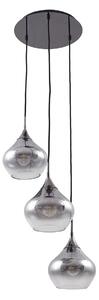 Függőlámpa Lucande, Jarven, dimmable, Szürke, Étkező, Üveg, Modern