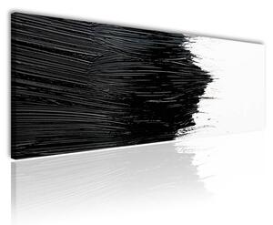 120x50cm - Fekete-fehér máz vászonkép