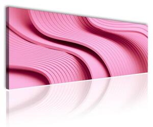 120x50cm - Rózsaszín 3D ívek vászonkép