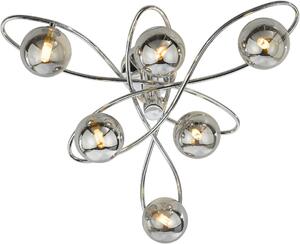 Dar Lighting modern mennyezeti lámpa lysandra füstös csiszolt króm darlys6450