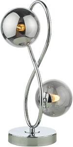 Dar Lighting modern asztali lámpa lysandra füstös csiszolt króm darlys4250