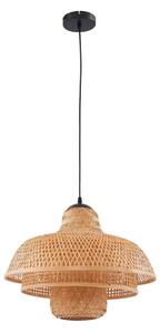 Függőlámpa Lucande, Rasmina, dimmable, Bézs, Nappali, Bambusz, Boho