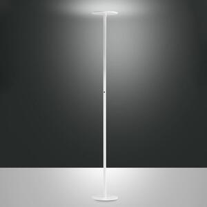 Fabas Luce Regina LED állólámpa, fehér, CCT, fényerőszabályzó, magasság 180 cm, dimmelhető, Fehér / opál, Nappali / Étkező, fém, Modern