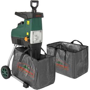 DIOX kerti aprítógép/aprító+2x 60l zsák, 3100W fekete/zöld Gardebruk