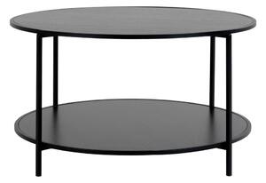 Fekete kerek dohányzóasztal fekete asztallappal ø 80 cm Vita – House Nordic