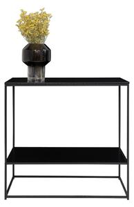 Fekete konzolasztal fekete asztallappal 80x36 cm Vita – House Nordic