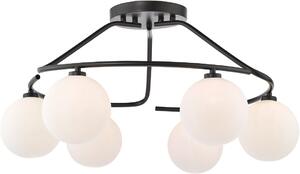 Dar Lighting modern mennyezeti lámpa luana fehér matt fekete darlua6422