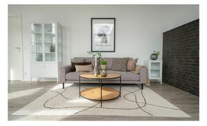 Natúr színű kerek dohányzóasztal tölgyfa dekoros asztallappal ø 80 cm Vita – House Nordic