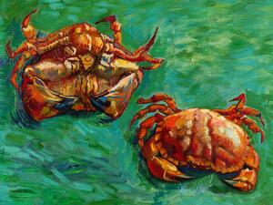 Reprodukció Two Crabs (Vintage Seaside) - Vincent van Gogh, (40 x 30 cm)
