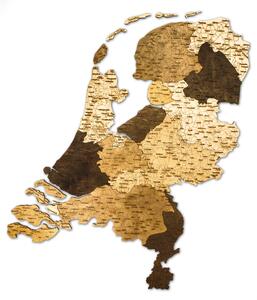 Natura Products - Hollandia 3D Fa Puzzle Térkép - Elegáns Fali Dekoráció