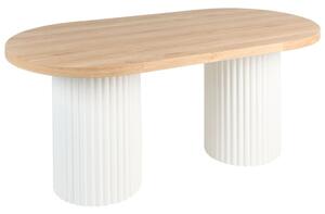 Étkezőasztal SHERIDAN Világosbarna/fehér 180 cm 90 cm