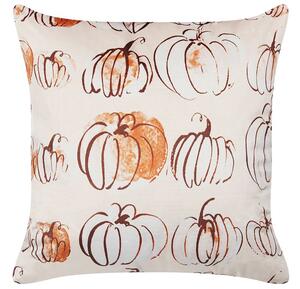 Díszpárna CUCURBITA Bársony 45 x 45 cm Bézs Növénymintás