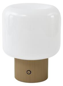 Asztali lámpa Lucande, Katrin Palme, dimmable, Bézs, Nappali, Üveg, Modern