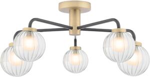 Dar Lighting modern mennyezeti lámpa gibbs antik sárgaréz matt fekete dargib5454