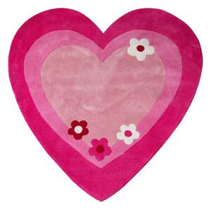 Rózsaszín gyerek szőnyeg 100x100 cm Love Heart – Premier Housewares