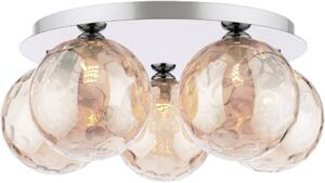 Dar Lighting modern mennyezeti lámpa foley borostyán csiszolt króm darfol5450-11