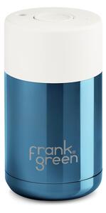 Frank Green CERAMIC CUP Blue-cloud hőtartó kávés utazó pohár nyomógombos kupakkal