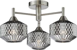Dar Lighting glamour modern mennyezeti lámpa fabrienne szatén nikkel darfab5338