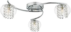 Dar Lighting glamour modern mennyezeti lámpa elma csiszolt króm átlátszó darelm5350