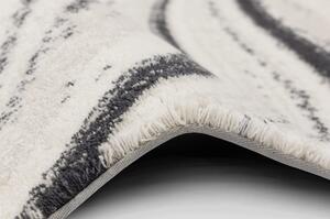 Szürke-krémszínű gyapjú szőnyeg 133x180 cm Zebre – Agnella