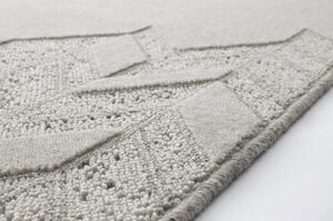 Világosszürke gyapjú szőnyeg 133x190 cm Credo – Agnella