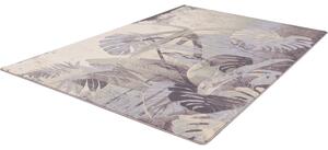 Szürke-krémszínű gyapjú szőnyeg 133x180 cm Plants – Agnella