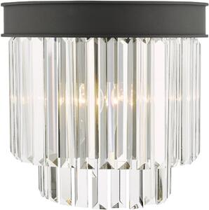Dar Lighting glamour kristály modern fali lámpa celeus matt fekete darcel0922