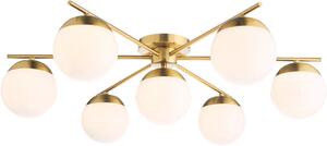 Dar Lighting glamour modern mennyezeti lámpa bombazine fehér sárgaréz darbom5035