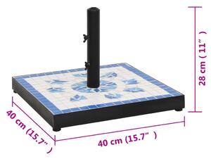 VidaXL kék és fehér négyzet alakú napernyő talp 12 kg