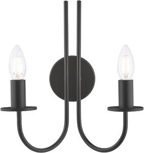Dar Lighting klasszikus fali lámpa becca matt fekete darbec0922