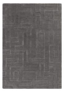 Antracitszürke gyapjú szőnyeg 200x290 cm Maze – Asiatic Carpets