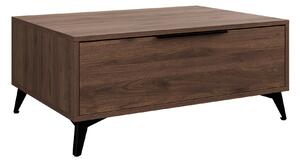 Dohányzóasztal Comfivo Citrus I, Közepes sűrűségű farostlemez, Laminált forgácslap, Fém, 45x75cm, Dió