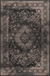 Sötétszürke gyapjú szőnyeg 100x180 cm Zana – Agnella