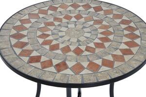 Asztal fém kő 60x60x72 mozaikos többszínű