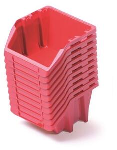 10 db 11,8 x 9,8 x 7 cm-es tárolódobozból álló készlet, piros